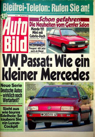 Deckblatt Auto Bild (09/1988)